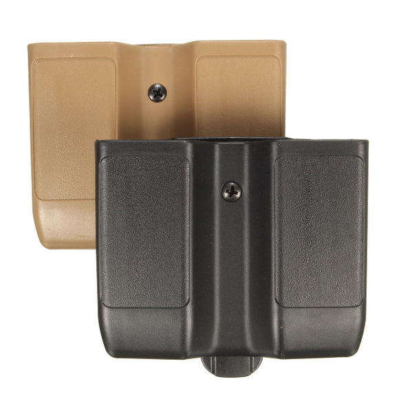 Plastic Belt Double Pistol Magazine Pouch Mag Case Cartridge Clip Holder