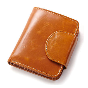 Women Genuine Leather Wallet Business Card Holder Purse