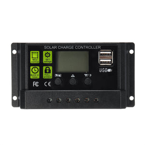 30A 12V/24V LCD Display PWM Solar Panel Regulator Solar Charge Controller Solar Panel Controller