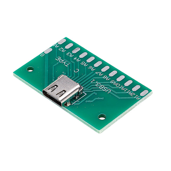 TYPE-C Female Test Board USB 3.1 with PCB 24P Female Connector Adapter For Measuring Current Conduction