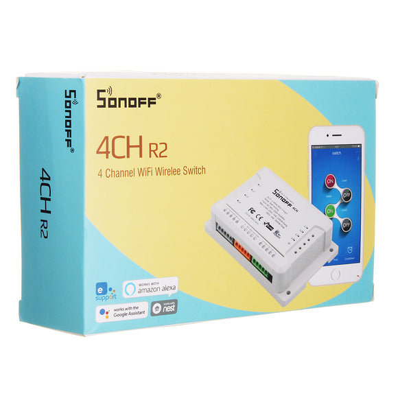 SONOFF 4CH R2 4 Channel 10A 2200W 2.4Ghz Smart Home WIFI Module