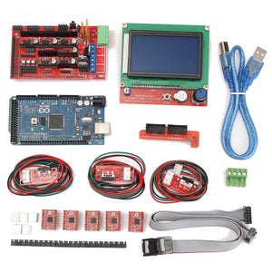 3D Printer Kit For Arduino Reprap RAMPS 1.4 Mega2560 A4988 Drive LCD12864 Display Endstop Switch