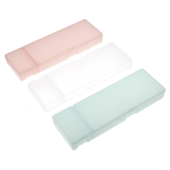 Plastic Cute Pencil Case Storage Box Organizer Lovely Kawaii Transparent Office School Supplies