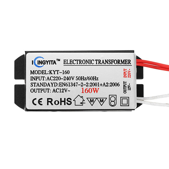 AC12V 160W Halogen Light LED Driver Power Supply Converter Electronic Transformer