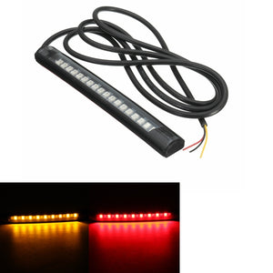 Flexible 18 LED Motorcycle ATV Tail Brake Stop Turn Signal Strip Light