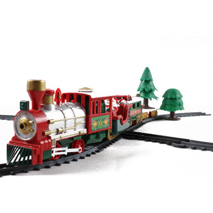 Christmas Electric Track Train With Sound Music Children Gift Locomotive Model Toys