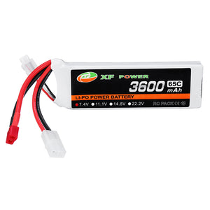 XF Power 7.4V 3600mAh 65C 2S Lipo Battery T Tamiya Plug for 1/8 1/10 RC Car