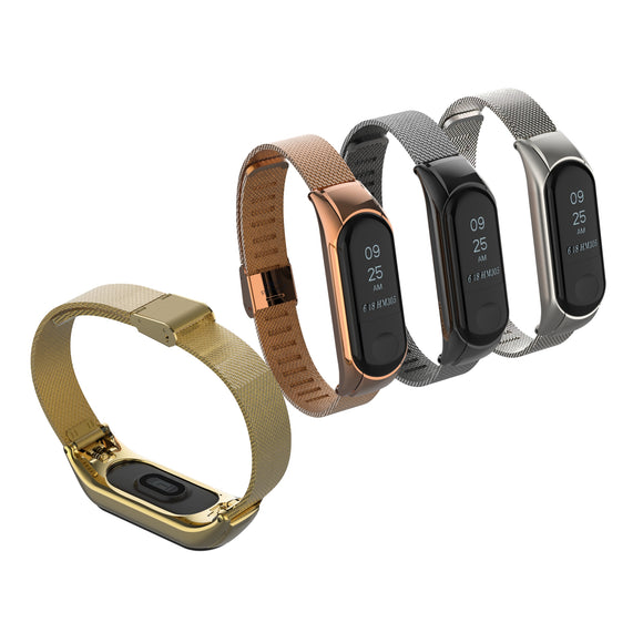 Bakeey Metal Strap Screwless Stainless Steel Replacement Strap Wristband for Xiaomi Mi Band 3