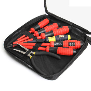 Raitool 7Pcs Test Pen Screwdriver Electrical Insulation Resistance Screwdrivers Set With Plier