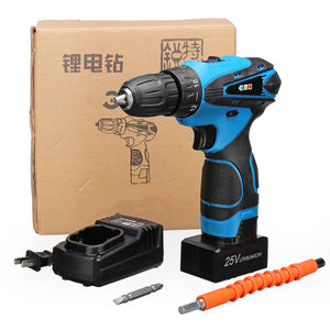 32 Gears Electric Drill 25V Cordless Electric Screwdriver Dual Speed Lithium Power Drills Tool