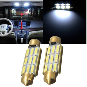 42MM White 9 SMD Number Plate Interior LED Reading Light Festoon Bulb Error Free