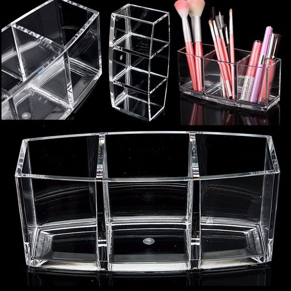 3 Position Clear Acrylic Organizer Brush Tool  Display Holder Box