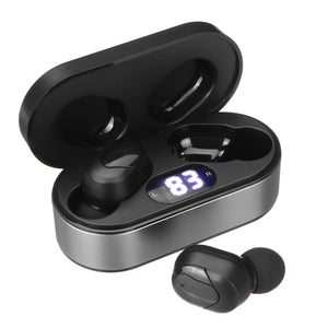 JS1 Wireless Stereo bluetooth 5.0 Digital Display In-Ear Earbuds Earphone TWS Music Headphone with Charging Case