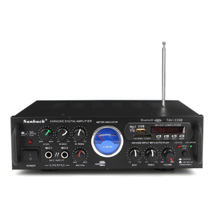 Sunbuck TAV-339B bluetooth 600W Karaoke Power Stero Amplifier With VU Meter FM 2 Channel USB SD