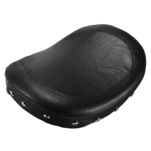 Motorcycle Rear Back Seat Leather Pad Cushion Backrest For Harley Chopper Bobber