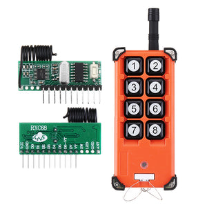 315MHz 8CH Channel Superheterodyne Receiver Module with Decoding Output Module With Remote Control Transmitter