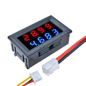 5pcs DC 200V 10A 0.28 Inch Mini Digital Voltmeter Ammeter 4 Bit 5 Wires Voltage Current Meter with LED Dual Display