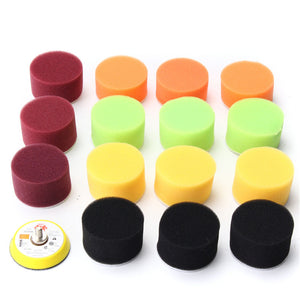 16pcs 2 Inch Sponge Flat Polishing Buffing Pad For Air Sander Polisher Kit