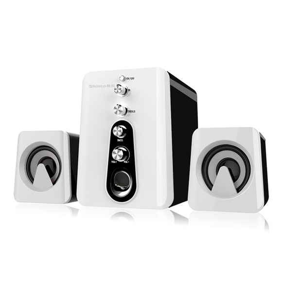 Shinco HC-807 2.1 Computer Speaker Mini USB Power 3D Stereo Bass Subwoofer Speakers