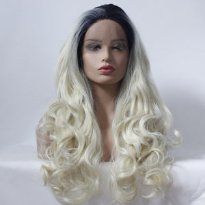 Dyed Fluffy Big Wave Roll Front Lace Wig