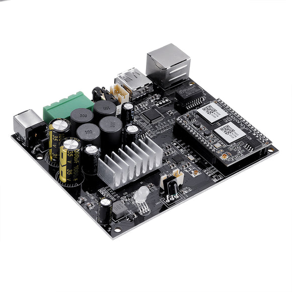 Up2stream WiFi and bluetooth5.0 HiFi Stereo Class D Digital Multiroom DIY Audio USB Power Amplifier Board 24V DC