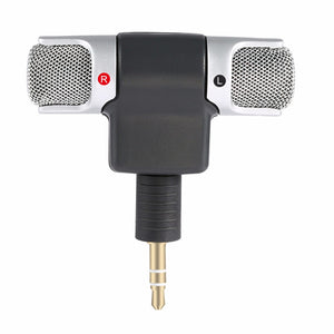 Portable Mini Stereo HD Broadcast Mic Recording Microphone with 3.5mm Jack for Mobile Phone PC