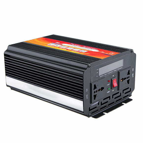 5000W Smart Solar Power Inverter DC 12V/24V to AC 220V/110V Converter Intelligent LCD Display