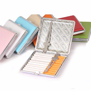 20 Cigarettes Case Classic PU Leather Cigarette Holder Smoke Fashion Storage Box