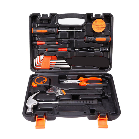 19 in 1 Precision Hardware Kit Household Hand Tool Set Screwdriver Wrench Hammer Plier Auto Repair Woodwork Tool