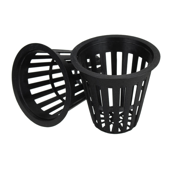 10Pcs 2.2Inch Plastic Mesh Net Basket Hydroponic Aeroponic Flower Container Grow Pot Planting Basket