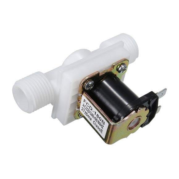 220V 1/2inch N/C Normally Closed Electric Solenoid Valve Water Air Inlet Flow Switch