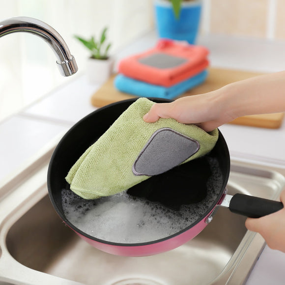 Convenient Ultra-multifunction Dishcloth comfortable Dish Towel Double Thick and Hangingable