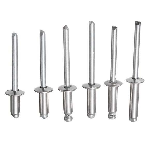 100Pcs M5 Open End Blind Rivets Dome Head 304 Stainless Steel with Break Pull Mandrel