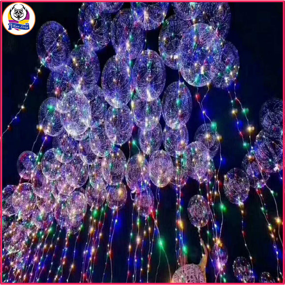 Luminous Led Balloon Transparent Round Bubble Decoration Party Wedding