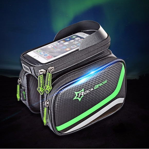 ROCKBROS Universal Touch Screen Waterproof Reflective Edge Bicycle Bike Phone Bag