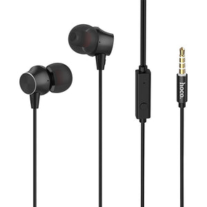 HOCO M51 3.5mm Wired Control Earphone Metal Deep Bass Stereo Earbuds In-ear Sport Headphone with Mic