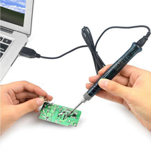 ANENG LT001 USB Powered Mini 5V 8W Electric Soldering Iron With LED Indicator