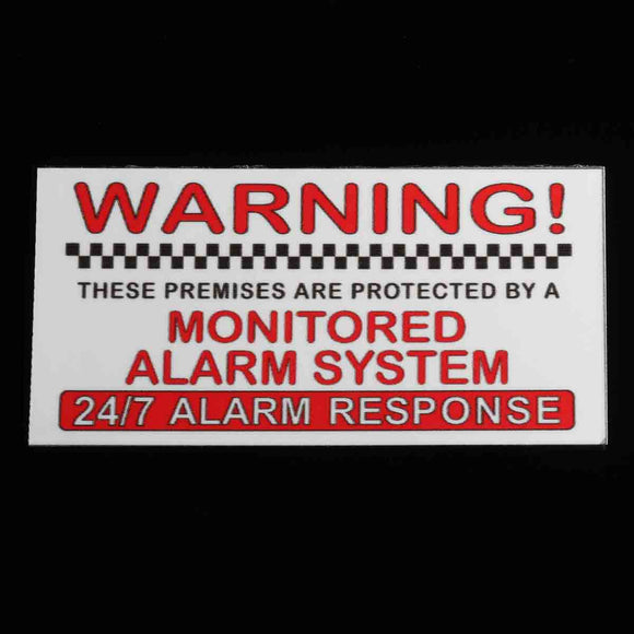 5Pcs Alarm System Monitored Warning Security External Sign Stickers PVC Waterproof