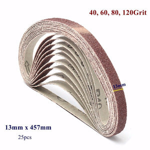 25pcs 13x457mm 40/60/80/120 Grit Zirconia Sanding Belts Abrasive Tools