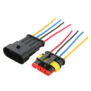 4Pin 2 Way Car Waterproof Electrical Connector Male & Female Plug Wire AWG Marine