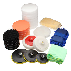 29Pcs Sponge Buffing Polishing Pad Buffer Kit For Electric Auto Polishers