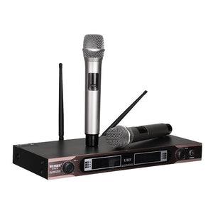 WEISRE U-3316 Professional UHF Wireless Dual Microphone KTV Karaoke System