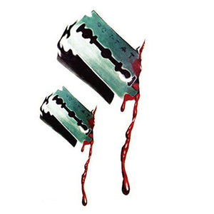 Halloween Blade Horror Wound Lifelike Bloodstain Scar Stickers