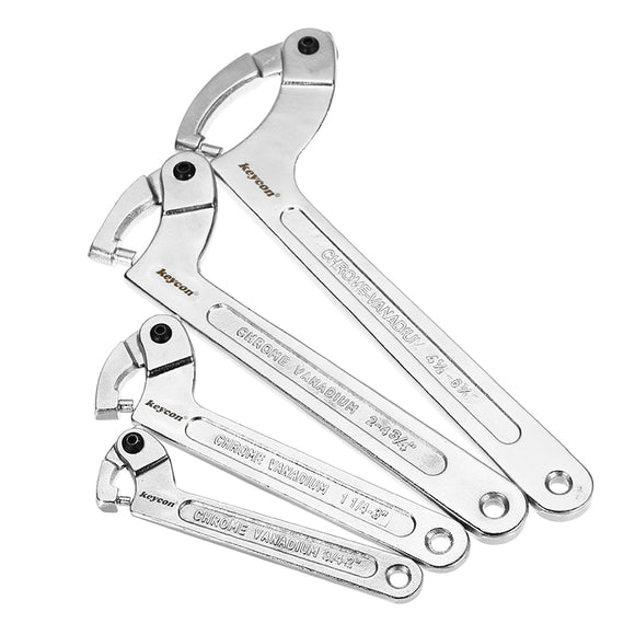 Keycon Metric Crescent Wrench Hooked Multifunctional Hook Type Wrench Tool 4 Sizes