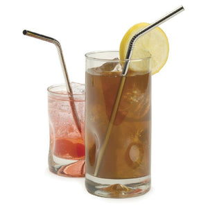 Stainless Steel Curved Drinking Straw Reusable Coffee Cocktail Straw