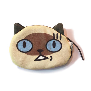 Women 3D Cat Face Coin Bags Girls Zipper Animal Case Money Wallet