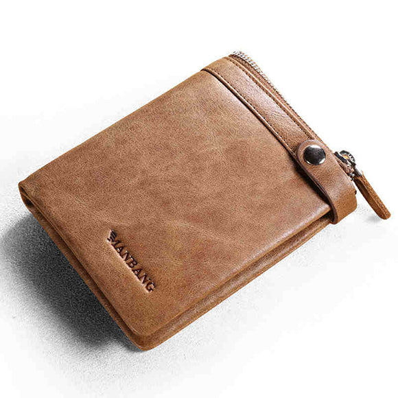 Genuine Leather Short Business Wallet For Men