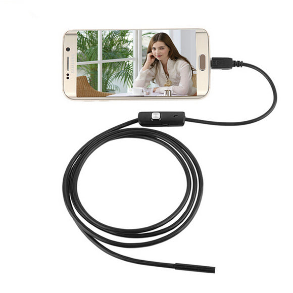 720P HD 7mm lens inspection Pipe Waterproof 1m Endoscope with Side mirrors micro USB Camera  For And