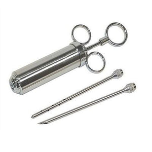 2Oz Stainless Steel Meat Turkey Injector BBQ Barbecue Injector With 2 Neddles