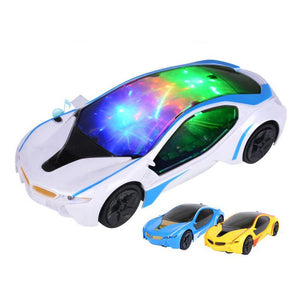 Electric Car Plastic Model Flashing Music Light Emulation Sport Concept Car Toys For Children